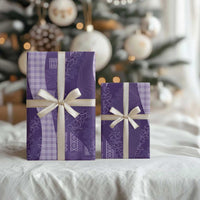 Polynesian Tribal Pattern Patchwork Picturesque Wrapping Paper Deep Violet LT7 - Polynesian Pride
