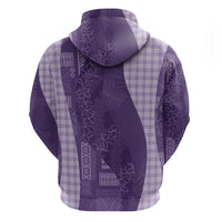 Polynesian Tribal Pattern Patchwork Picturesque Zip Hoodie Deep Violet LT7 - Polynesian Pride
