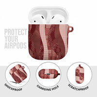 Polynesian Tribal Pattern Patchwork Picturesque AirPods Case Crimson LT7 - Polynesian Pride