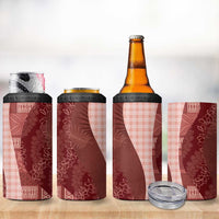 Polynesian Tribal Pattern Patchwork Picturesque 4 in 1 Can Cooler Tumbler Crimson LT7 - Polynesian Pride