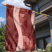 Polynesian Tribal Pattern Patchwork Picturesque Garden Flag Crimson LT7 - Polynesian Pride