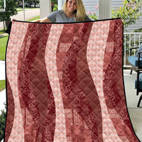 Polynesian Tribal Pattern Patchwork Picturesque Quilt Crimson LT7 Crimson - Polynesian Pride