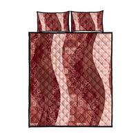 Polynesian Tribal Pattern Patchwork Picturesque Quilt Bed Set Crimson LT7 - Polynesian Pride
