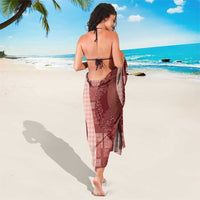 Polynesian Tribal Pattern Patchwork Picturesque Sarong Crimson LT7 - Polynesian Pride