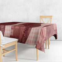 Polynesian Tribal Pattern Patchwork Picturesque Tablecloth Crimson LT7 - Polynesian Pride