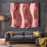 Polynesian Tribal Pattern Patchwork Picturesque Tapestry Crimson LT7 Crimson - Polynesian Pride