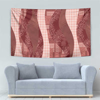 Polynesian Tribal Pattern Patchwork Picturesque Tapestry Crimson LT7 - Polynesian Pride