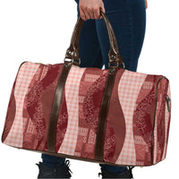 Polynesian Tribal Pattern Patchwork Picturesque Travel Bag Crimson LT7 - Polynesian Pride