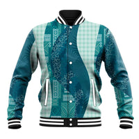 Polynesian Tribal Pattern Patchwork Picturesque Baseball Jacket Oceanic LT7 Unisex Blue - Polynesian Pride