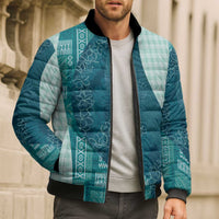 Polynesian Tribal Pattern Patchwork Picturesque Bomber Puffer Jacket Oceanic LT7 - Polynesian Pride