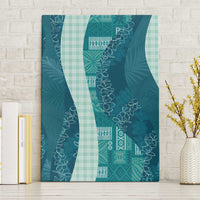 Polynesian Tribal Pattern Patchwork Picturesque Canvas Wall Art Oceanic LT7 Without Frame Blue - Polynesian Pride