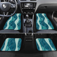 Polynesian Tribal Pattern Patchwork Picturesque Car Mats Oceanic LT7 Set 4pcs Blue - Polynesian Pride