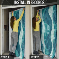 Polynesian Tribal Pattern Patchwork Picturesque Door Cover Oceanic LT7 - Polynesian Pride