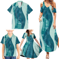 Polynesian Tribal Pattern Patchwork Picturesque Family Matching Summer Maxi Dress and Hawaiian Shirt Oceanic LT7 - Polynesian Pride