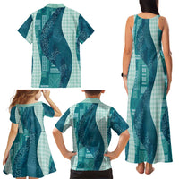 Polynesian Tribal Pattern Patchwork Picturesque Family Matching Tank Maxi Dress and Hawaiian Shirt Oceanic LT7 - Polynesian Pride