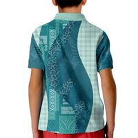 Polynesian Tribal Pattern Patchwork Picturesque Kid Polo Shirt Oceanic LT7 - Polynesian Pride