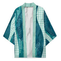 Polynesian Tribal Pattern Patchwork Picturesque Kimono Oceanic LT7 Unisex Blue - Polynesian Pride