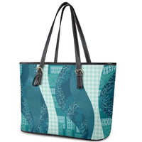 Polynesian Tribal Pattern Patchwork Picturesque Leather Tote Bag Oceanic LT7 - Polynesian Pride