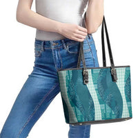 Polynesian Tribal Pattern Patchwork Picturesque Leather Tote Bag Oceanic LT7 - Polynesian Pride