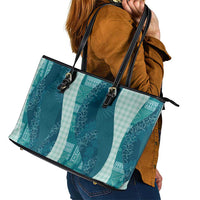 Polynesian Tribal Pattern Patchwork Picturesque Leather Tote Bag Oceanic LT7 - Polynesian Pride