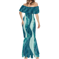 Polynesian Tribal Pattern Patchwork Picturesque Mermaid Dress Oceanic LT7 - Polynesian Pride
