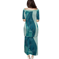 Polynesian Tribal Pattern Patchwork Picturesque Puletasi Oceanic LT7 - Polynesian Pride