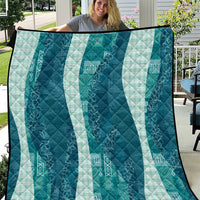 Polynesian Tribal Pattern Patchwork Picturesque Quilt Oceanic LT7 Blue - Polynesian Pride