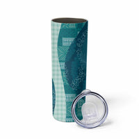 Polynesian Tribal Pattern Patchwork Picturesque Skinny Tumbler Oceanic LT7 - Polynesian Pride