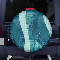Polynesian Tribal Pattern Patchwork Picturesque Spare Tire Cover Oceanic LT7 No hole Blue - Polynesian Pride