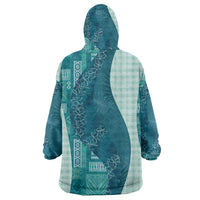 Polynesian Tribal Pattern Patchwork Picturesque Wearable Blanket Hoodie Oceanic LT7 - Polynesian Pride
