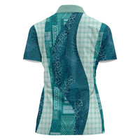 Polynesian Tribal Pattern Patchwork Picturesque Women Polo Shirt Oceanic LT7 - Polynesian Pride