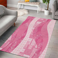 Polynesian Tribal Pattern Patchwork Picturesque Area Rug Rose Pink LT7 - Polynesian Pride