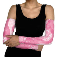 Polynesian Tribal Pattern Patchwork Picturesque Arm Sleeves Rose Pink LT7 - Polynesian Pride