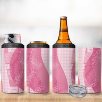 Polynesian Tribal Pattern Patchwork Picturesque 4 in 1 Can Cooler Tumbler Rose Pink LT7 - Polynesian Pride