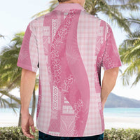 Polynesian Tribal Pattern Patchwork Picturesque Hawaiian Shirt Rose Pink LT7 - Polynesian Pride