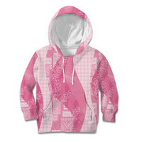 Polynesian Tribal Pattern Patchwork Picturesque Kid Hoodie Rose Pink LT7 Hoodie Rose Pink - Polynesian Pride