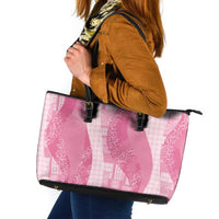 Polynesian Tribal Pattern Patchwork Picturesque Leather Tote Bag Rose Pink LT7 Rose Pink - Polynesian Pride