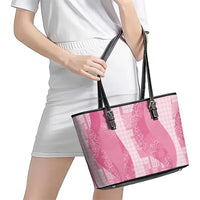 Polynesian Tribal Pattern Patchwork Picturesque Leather Tote Bag Rose Pink LT7 - Polynesian Pride