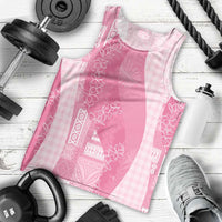 Polynesian Tribal Pattern Patchwork Picturesque Men Tank Top Rose Pink LT7 - Polynesian Pride