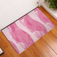 Polynesian Tribal Pattern Patchwork Picturesque Rubber Doormat Rose Pink LT7 - Polynesian Pride