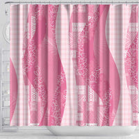 Polynesian Tribal Pattern Patchwork Picturesque Shower Curtain Rose Pink LT7 - Polynesian Pride