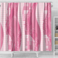 Polynesian Tribal Pattern Patchwork Picturesque Shower Curtain Rose Pink LT7 - Polynesian Pride