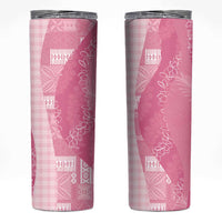 Polynesian Tribal Pattern Patchwork Picturesque Skinny Tumbler Rose Pink LT7 Rose Pink - Polynesian Pride