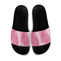 Polynesian Tribal Pattern Patchwork Picturesque Slide Sandals Rose Pink LT7 Rose Pink - Polynesian Pride
