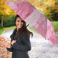 Polynesian Tribal Pattern Patchwork Picturesque Umbrella Rose Pink LT7 - Polynesian Pride