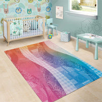 Polynesian Tribal Pattern Patchwork Picturesque Area Rug Holographic LT7 - Polynesian Pride