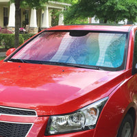 Polynesian Tribal Pattern Patchwork Picturesque Auto Sun Shade Holographic LT7 - Polynesian Pride