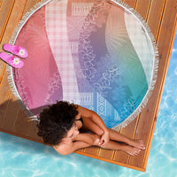 Polynesian Tribal Pattern Patchwork Picturesque Beach Blanket Holographic LT7 - Polynesian Pride