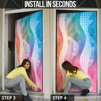 Polynesian Tribal Pattern Patchwork Picturesque Door Cover Holographic LT7 - Polynesian Pride
