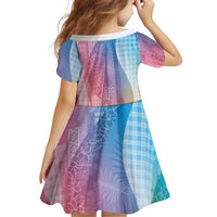Polynesian Tribal Pattern Patchwork Picturesque Family Matching Mermaid Dress and Hawaiian Shirt Holographic LT7 - Polynesian Pride